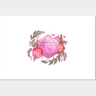 Pink transparent dice Posters and Art